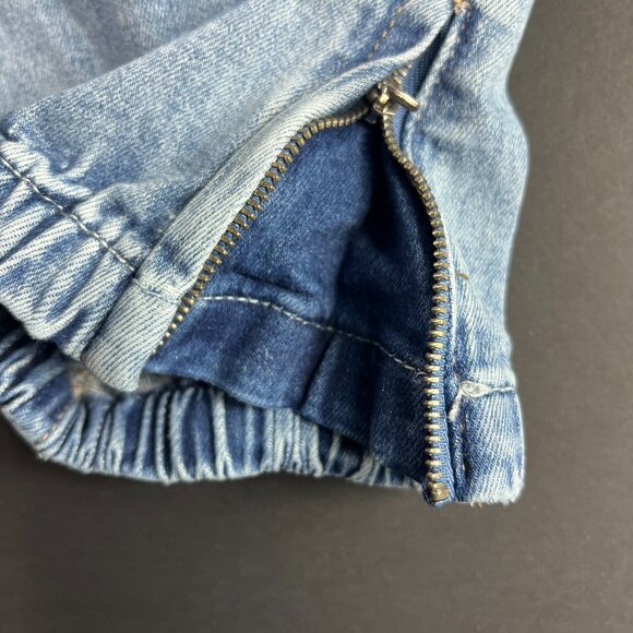 Paige Jeans Women 33x25* Mayslie Jogger Mid Rise Blue Faded Stretch Denim Tag 31 - Picture 7 of 16